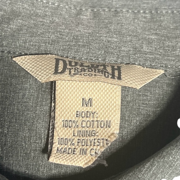 Duluth Trading, Size Medium, Grey, Long Sleeve Button Down. K29 - Picture 2 of 11